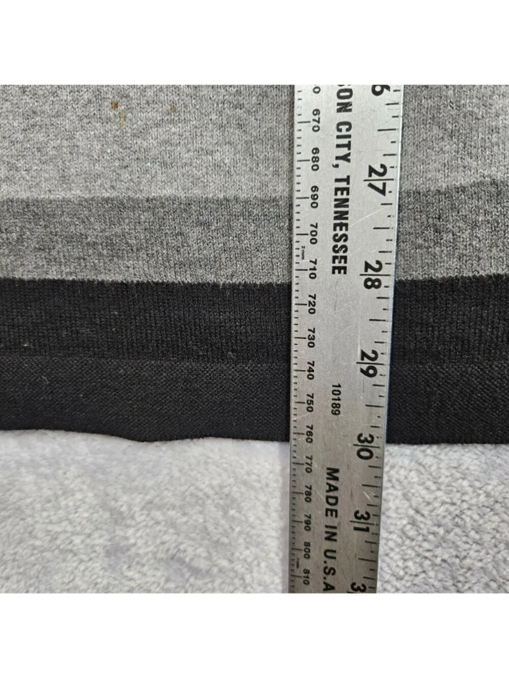Gap sweater Sweater Mens L Grey Black stretch striped Career Office warm beach